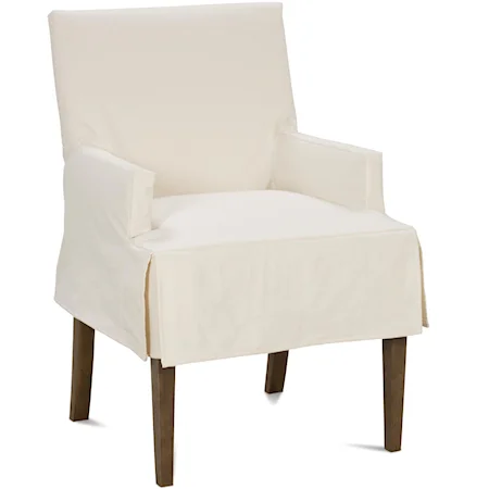 Casual Upholstered Dining Chair with Tapered Feet